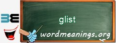 WordMeaning blackboard for glist